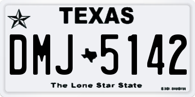 TX license plate DMJ5142