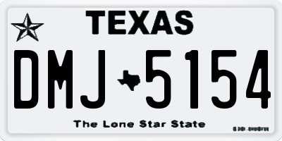 TX license plate DMJ5154