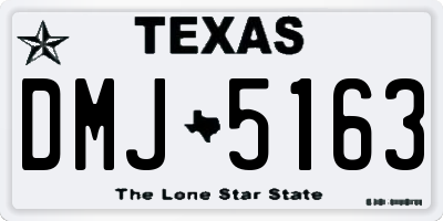 TX license plate DMJ5163