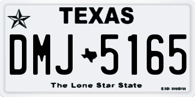 TX license plate DMJ5165