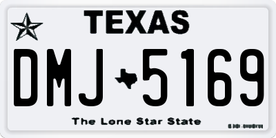 TX license plate DMJ5169