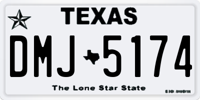 TX license plate DMJ5174