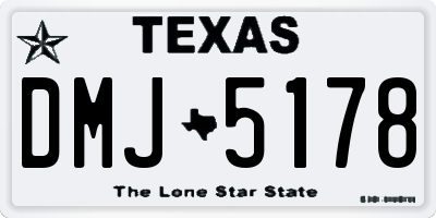 TX license plate DMJ5178