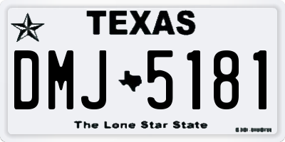 TX license plate DMJ5181