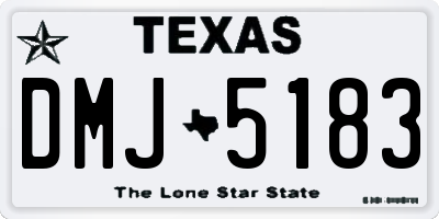 TX license plate DMJ5183