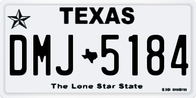 TX license plate DMJ5184