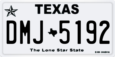 TX license plate DMJ5192