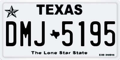 TX license plate DMJ5195
