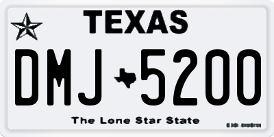 TX license plate DMJ5200
