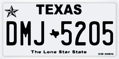 TX license plate DMJ5205