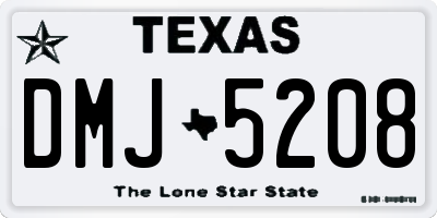 TX license plate DMJ5208