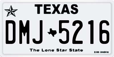 TX license plate DMJ5216