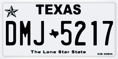 TX license plate DMJ5217