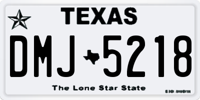 TX license plate DMJ5218