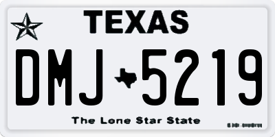 TX license plate DMJ5219