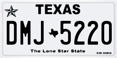 TX license plate DMJ5220