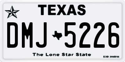 TX license plate DMJ5226