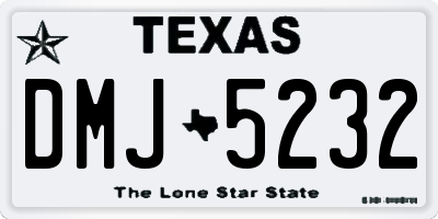 TX license plate DMJ5232