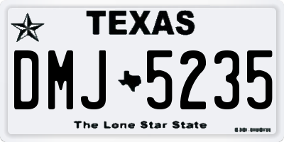 TX license plate DMJ5235