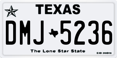 TX license plate DMJ5236