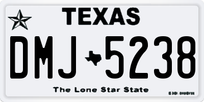 TX license plate DMJ5238