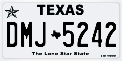 TX license plate DMJ5242