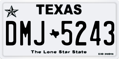TX license plate DMJ5243