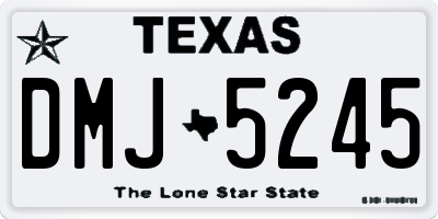 TX license plate DMJ5245