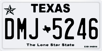 TX license plate DMJ5246