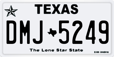 TX license plate DMJ5249