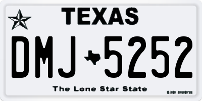 TX license plate DMJ5252