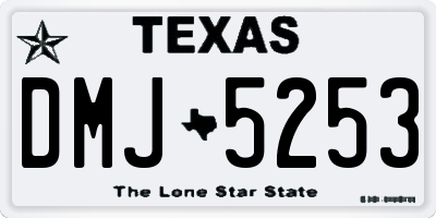 TX license plate DMJ5253