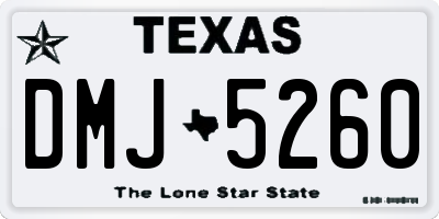 TX license plate DMJ5260
