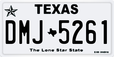 TX license plate DMJ5261