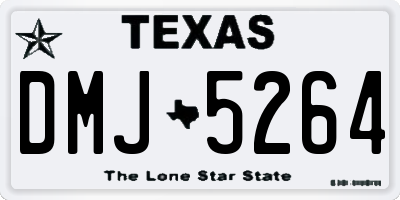 TX license plate DMJ5264