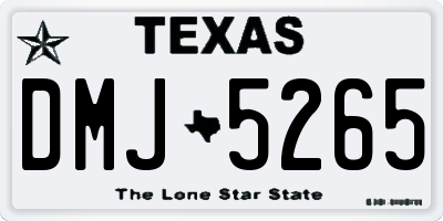 TX license plate DMJ5265