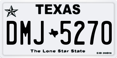 TX license plate DMJ5270