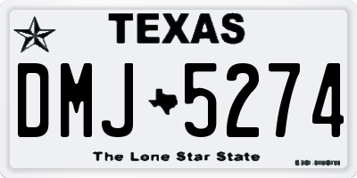 TX license plate DMJ5274