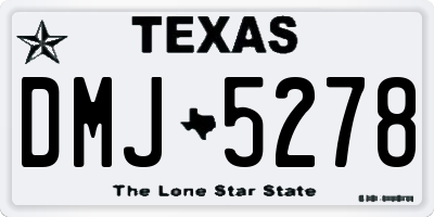 TX license plate DMJ5278
