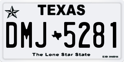 TX license plate DMJ5281