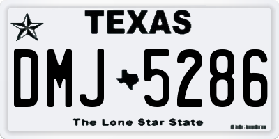 TX license plate DMJ5286