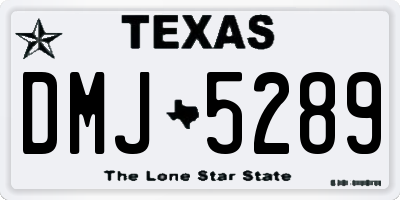 TX license plate DMJ5289