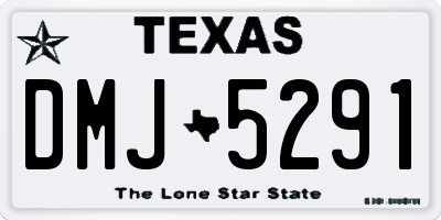 TX license plate DMJ5291