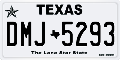 TX license plate DMJ5293
