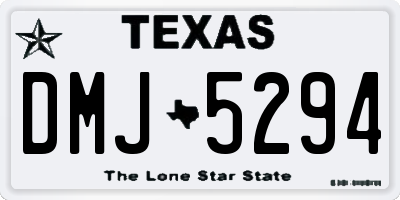 TX license plate DMJ5294