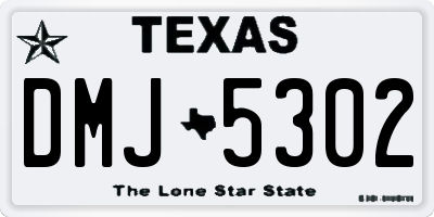 TX license plate DMJ5302