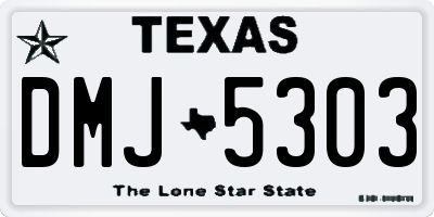 TX license plate DMJ5303