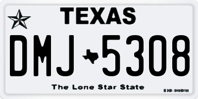 TX license plate DMJ5308
