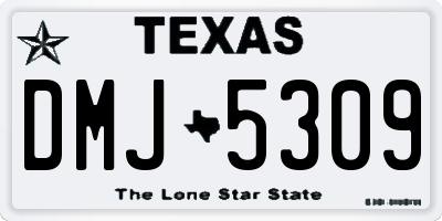 TX license plate DMJ5309
