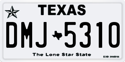 TX license plate DMJ5310
